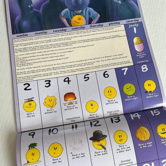 Have a Day Retro 2006 Smiley Faces Collection Wall Art 12 Month Calendar Sealed. - Picture 8 of 11